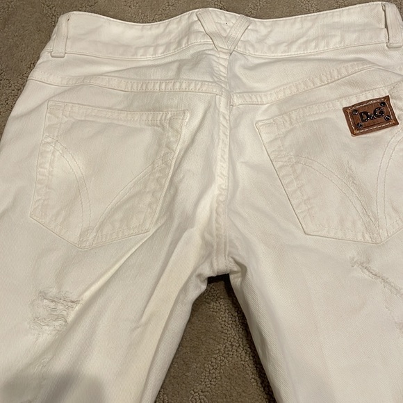 Dolce & Gabbana white distressed jeans in size 25 - Picture 3 of 6